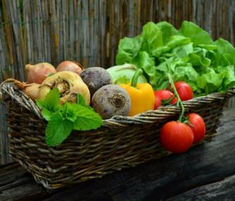 Paniers de légumes frais